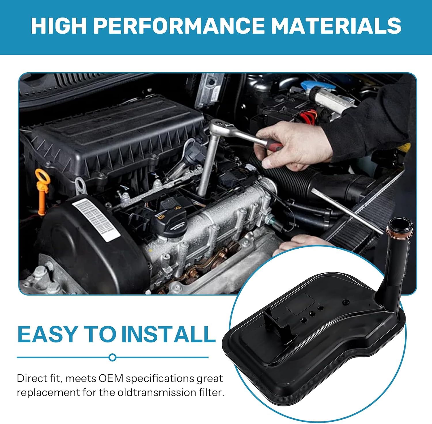 6L80 6L90 Transmission Filter and Gasket Kit Compatible with Cadillac Escalade ESV EXT 4.6L 4.4L 6.2L V8 Transmission Filter Replaces OE 24236933 24236517