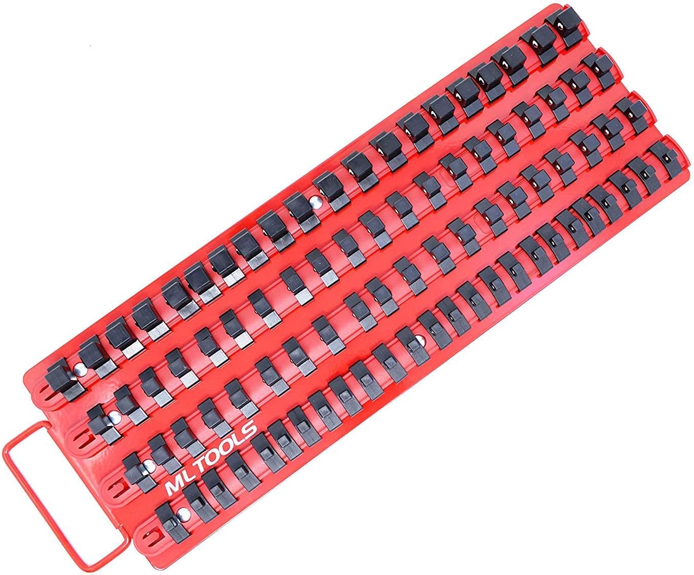 MLTOOLS Socket Organizer | 1 Pack | Holds 85 Sockets | Ball Bearing Clips Socket Organizer Tray T-8316 x 1…