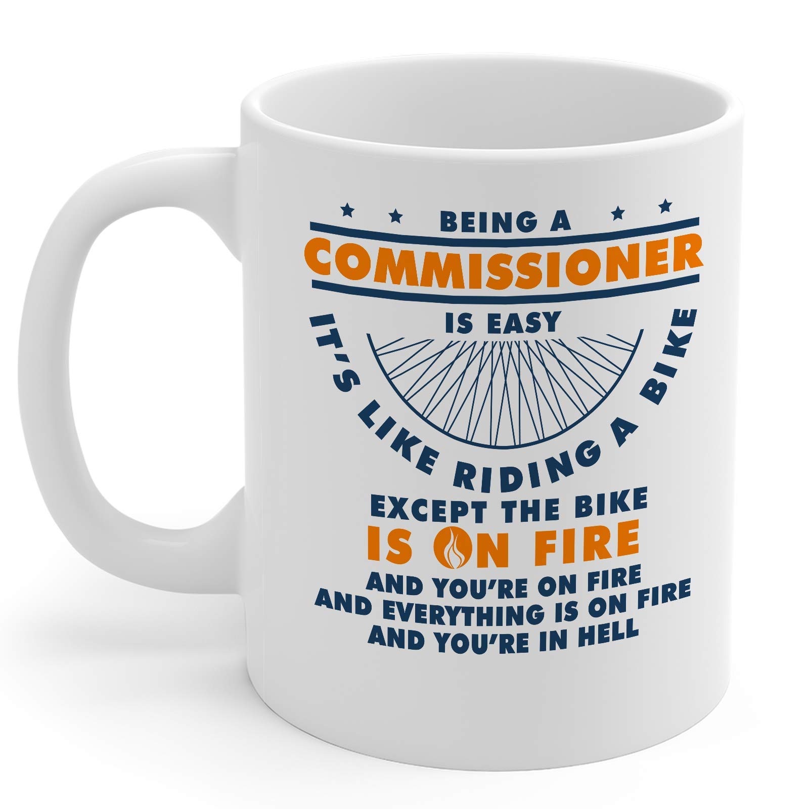 Commissioner Gifts 11oz White Ceramic Coffee Cup - Men and Women Commissioner Mug