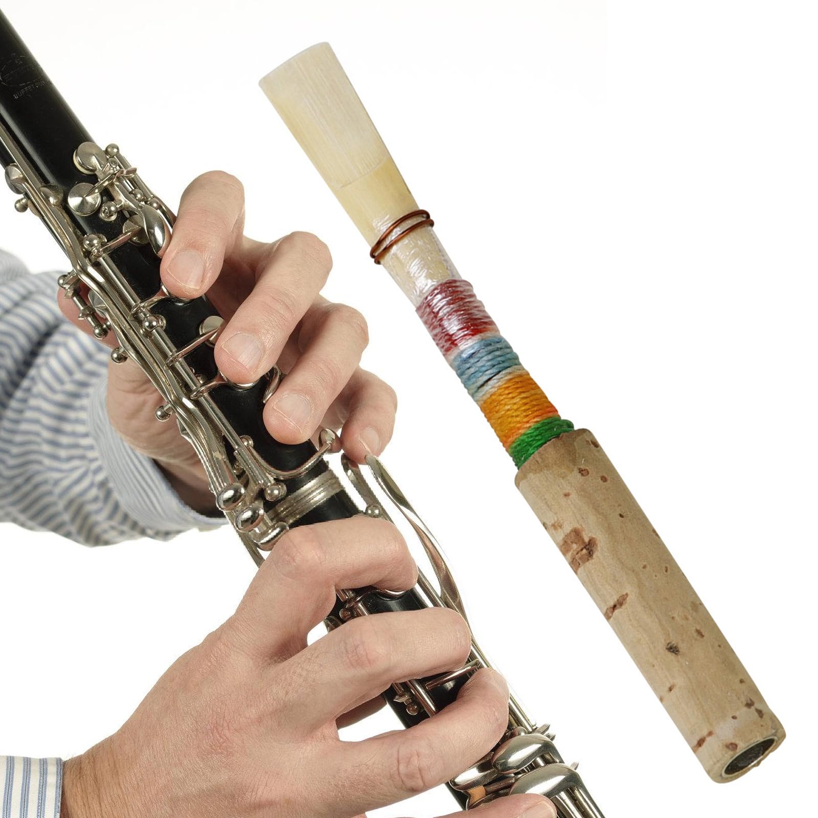 4 silbatos suaves para oboe con caja de almacenamiento, boquilla suave, silbatos naturales, pieza de repuesto para instrumento musical, cañas de oboe duraderas, cañas de colores