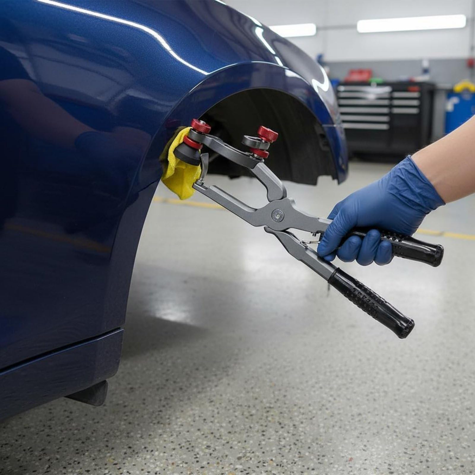 Sharplace Abrazadera para Panel Automotriz Pinza Prensadora Ajuste Rápido Resistente Acero Agarre Confortable Diseño Seguro Adecuada para Trabajo Taller Mecánico Auto Reparación