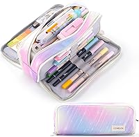 Vista 11 de CICIMELON Lapicera de gran capacidad con 3 compartimientos para la escuela, adolescente, niña y niño, hombre y mujer, Dream