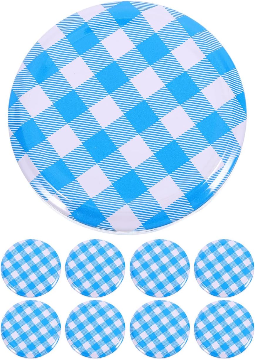 Cabilock Airtight Tinplate Jar Covers 2.59 Inch Sealed Lid Caps for Jam Pickles Glass Containers Reusable Mason Jar Lids for Home Storage and Food Preservation