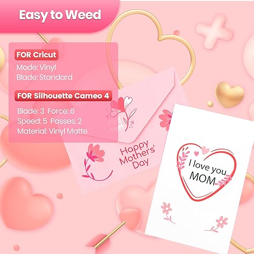 Miniatura 6 de EPRCUT Hojas de vinilo permanentes de 12 x 12 pulgadas para Cricut, paquete de 40 hojas de vinilo adhesivo brillante, vinilo permanente impermeable