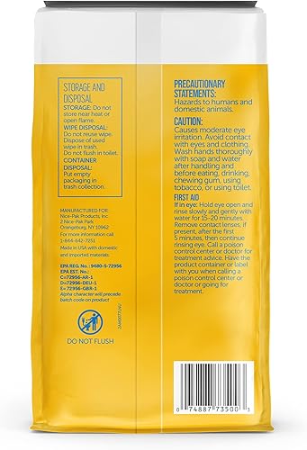 Miniatura 9 de Nice 'N Clean Toallitas desinfectantes para superficies de 72 unidades  Limpia y desinfecta superficies del hogar y la cocina  Aroma a limón