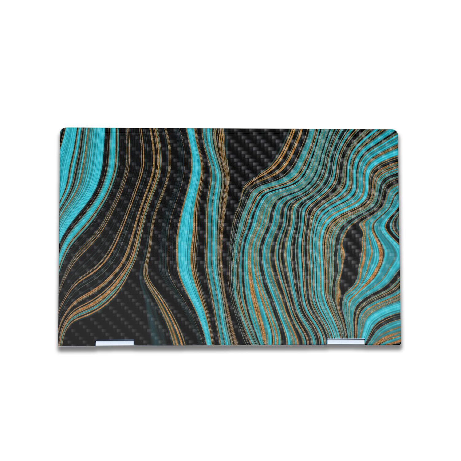 Carbon Fiber Laptop Skin Compatible with HP Envy x360 15” (2023) - Blue Canyon - Premium 3M Vinyl Protective Wrap Decal Cover - Easy to Apply | Crafted in The USA by MightySkins