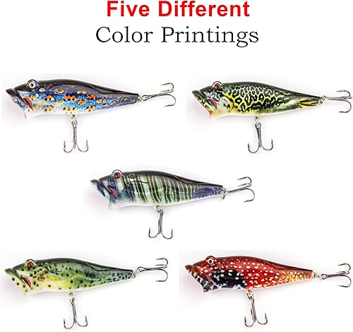 Miniatura 9 de Topwater - Señuelos para lápices de agua, señuelos duros flotantes para lubina, trucha, lucioperca, señuelos flotantes para lápices