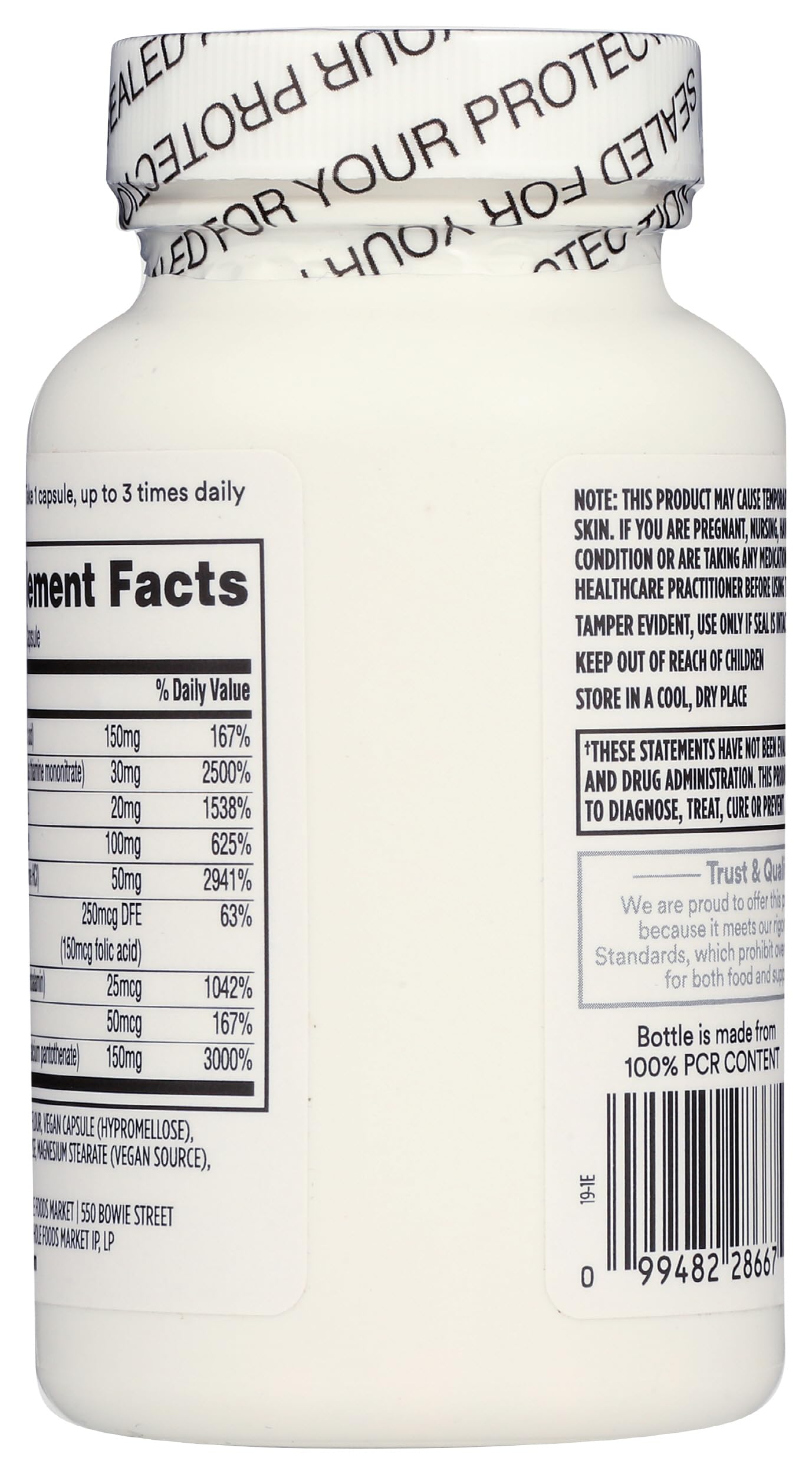 365 by Whole Foods Market, Vitamin B Stress Complex with Vitamin C, 90 Veg Capsules — Amazon image 2