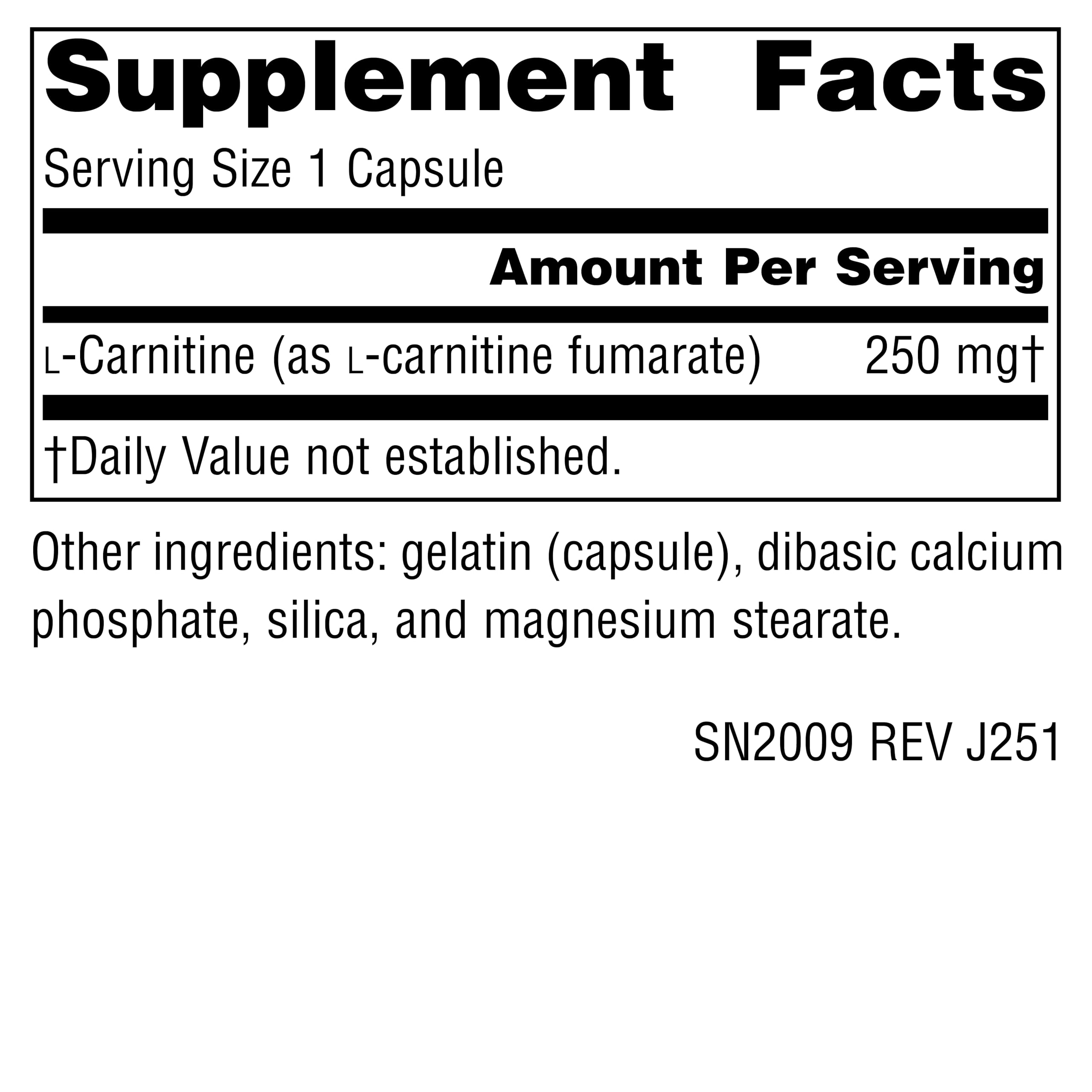Amazon.com: Source Naturals L-Carnitine, Metabolic Energy*, 250mg