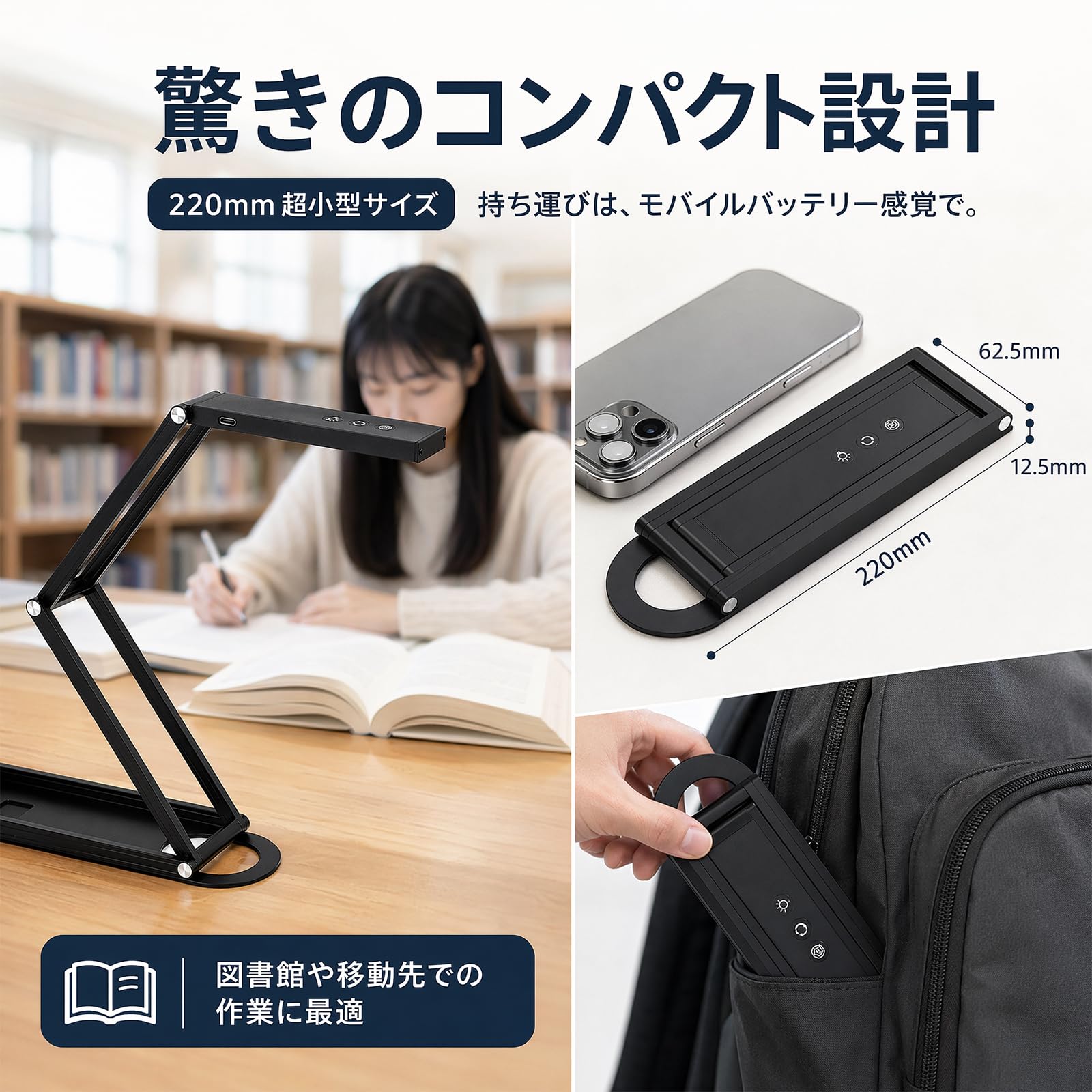 Amazon | 折り畳み式 A3 スキャナー 1500 万画素 4K 192 言語 OCR 搭載
