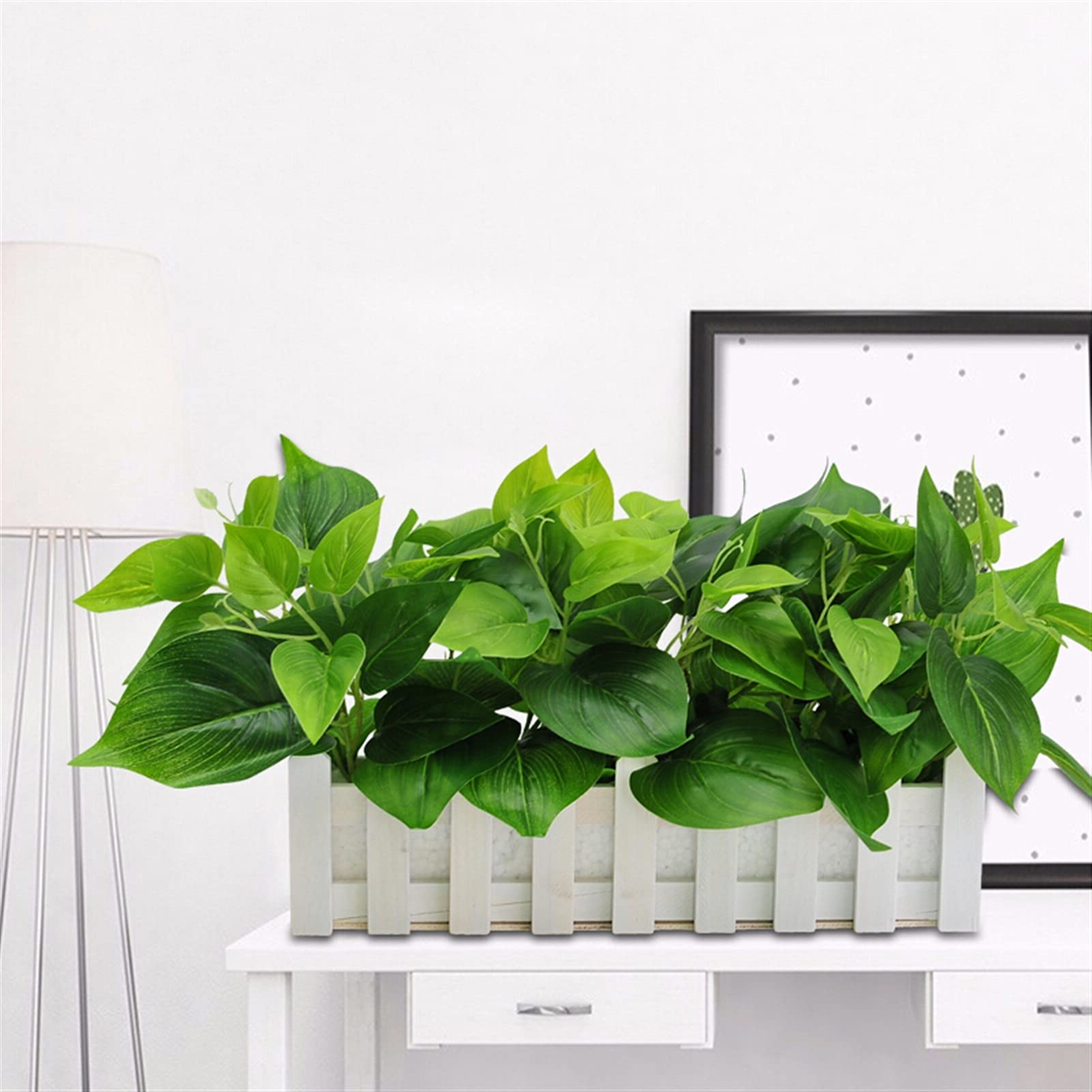 Piante finte Fiore artificiale Bonsai verdi artificiali in vaso per la decorazione domestica per interni ed esterni Pianta finta in vaso Regalo perfetto per l'inaugurazione della casa Piante artificia