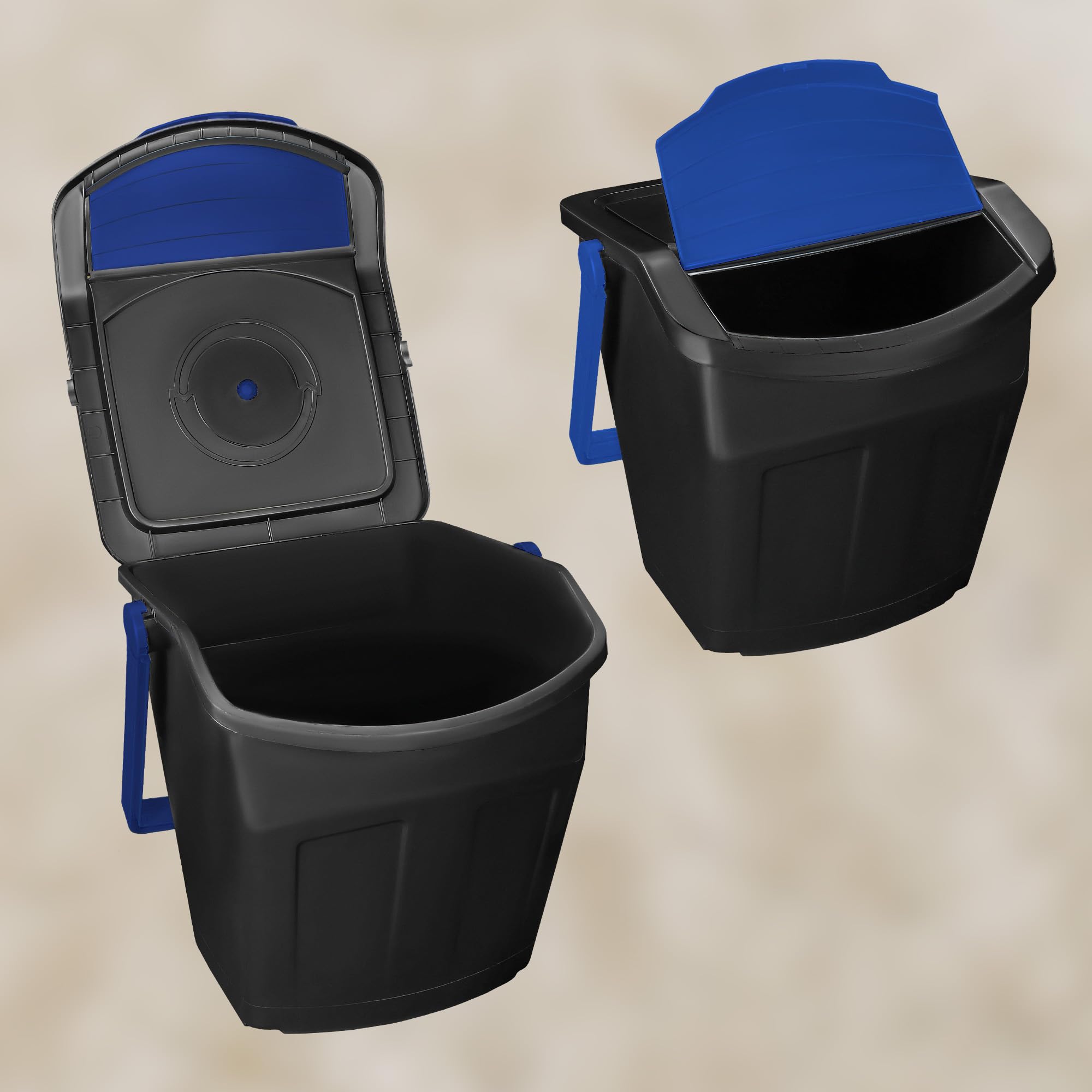 KOTARBAU® Mülltrennsystem Mülleimer Küche 4 Fächer Abfalleimer Deckel Plastik Küchenabfalleimer Küchenmülleimer Recycling System Trennsystem Müllsystem Dustbin Mülltrennung Eimer Mülltrennsysteme