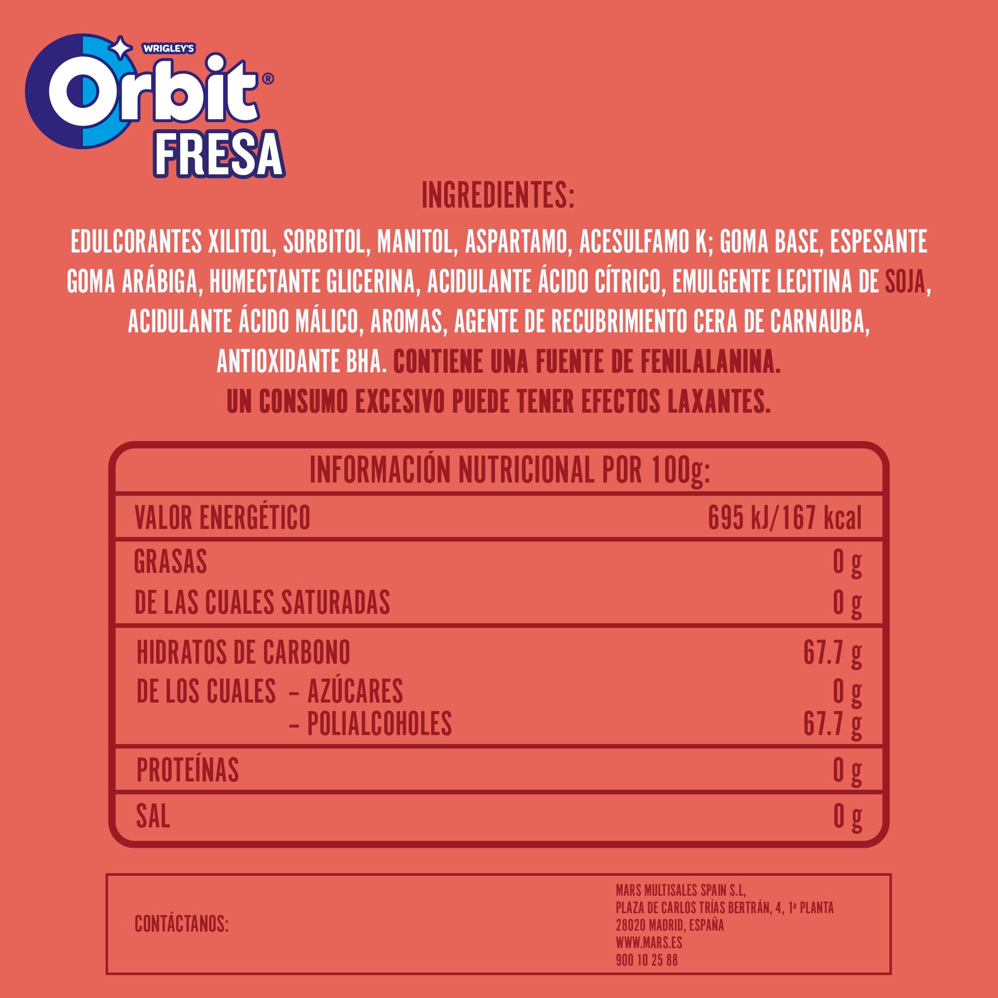 ORBIT DRAGEE FRAGOLA