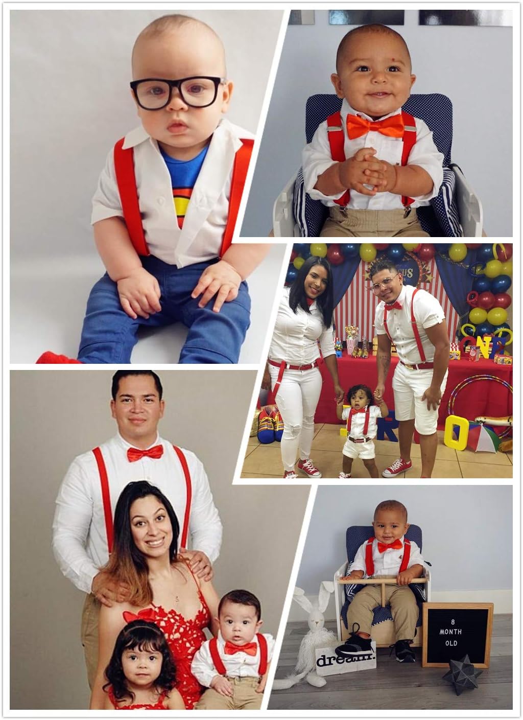 AWAYTR Child Kids Suspenders Bowtie Set - Adjustable Suspender Set for Boys and Girls - Image 6