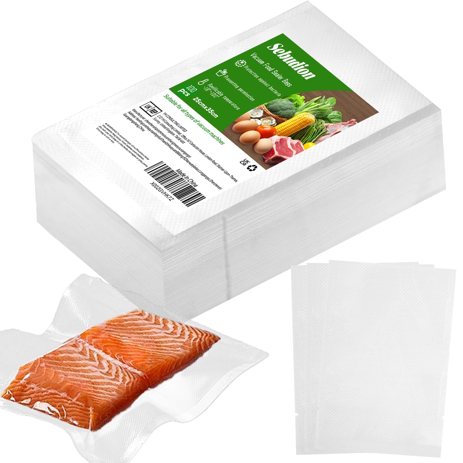 Vacuum Sealer Bags 100 Count (25x35cm)
