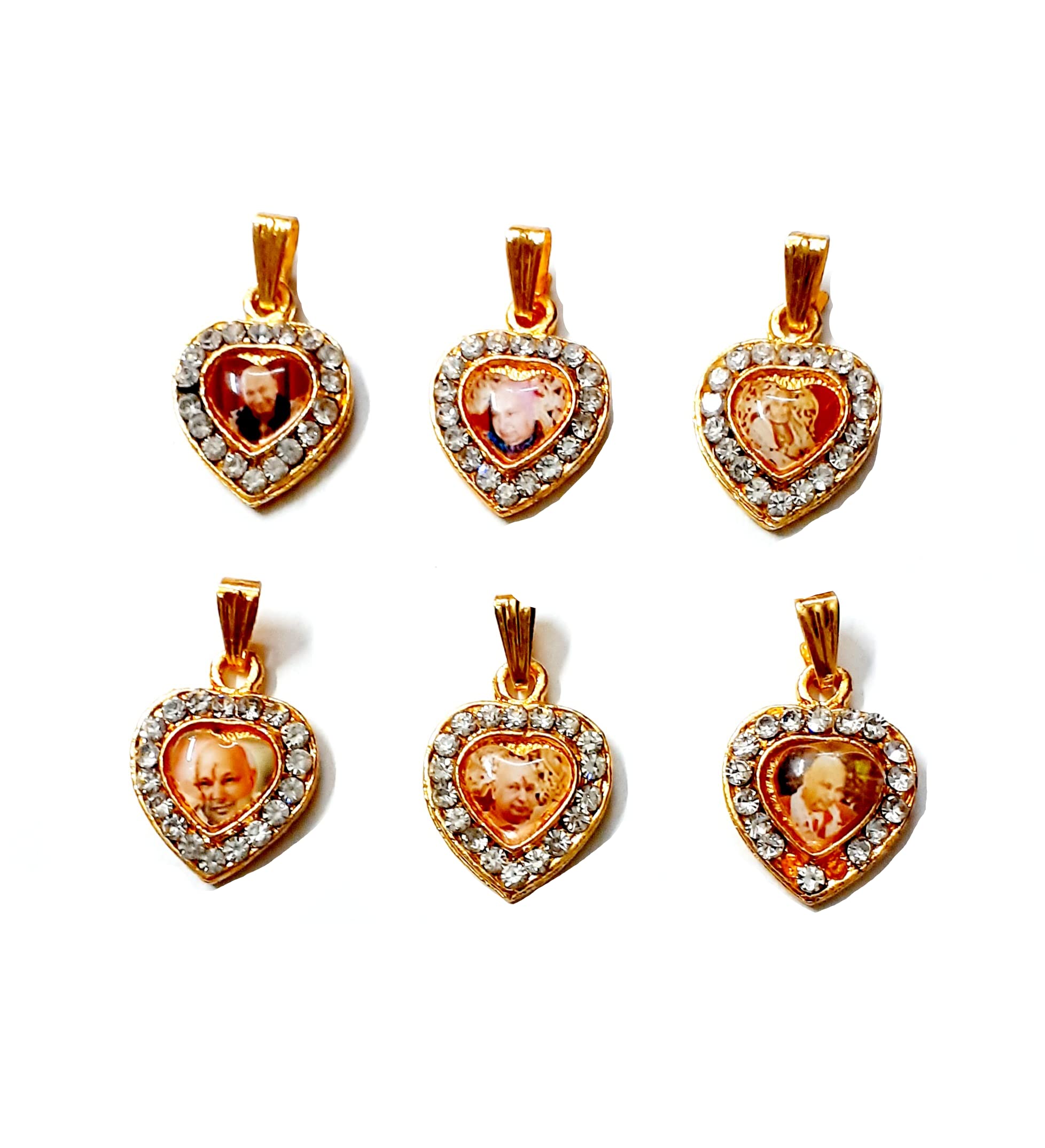 Aish N Bless (Set of 6) Heart Shaped GURU JI SWAROOP/Photo Golden Metal Pendants/Lockets for Neck Chain For Women,Men And Kids (Small Size) (B0BGCJX9VW) Amazon Price History, Amazon Price Tracker