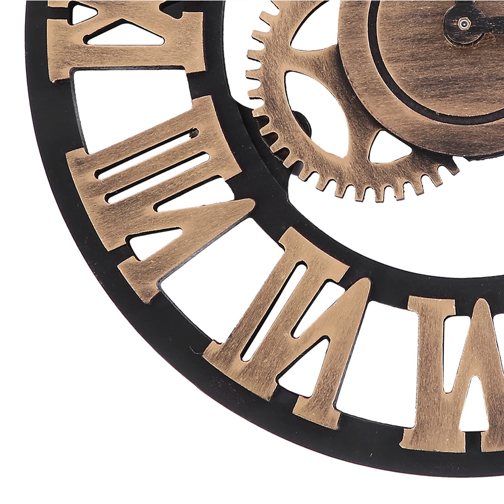 Grande horloge murale vintage en bois rustique de salon fait main