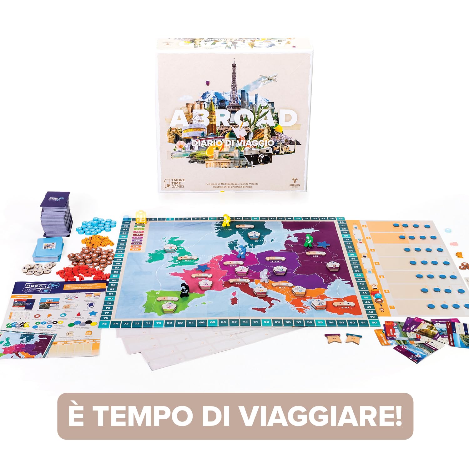 Abroad: Diario di viaggio - Ghenos Games - Gioco da Tavolo - Ed. Italiana