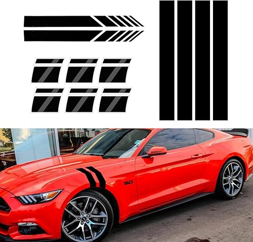 Miniatura 1 de Xotic Tech Auto - Juego de 4 calcomanías universales para guardabarros de capó delantero + 6 calcomanías reflectantes de advertencia de seguridad