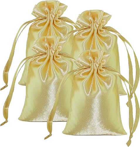 SIMPLECOOL 25 bolsas de satén con cordón para regalo. Pequeñas bolsas de joyería. Mini bolsas de regalo para fiestas de cumpleaños, bodas, baby