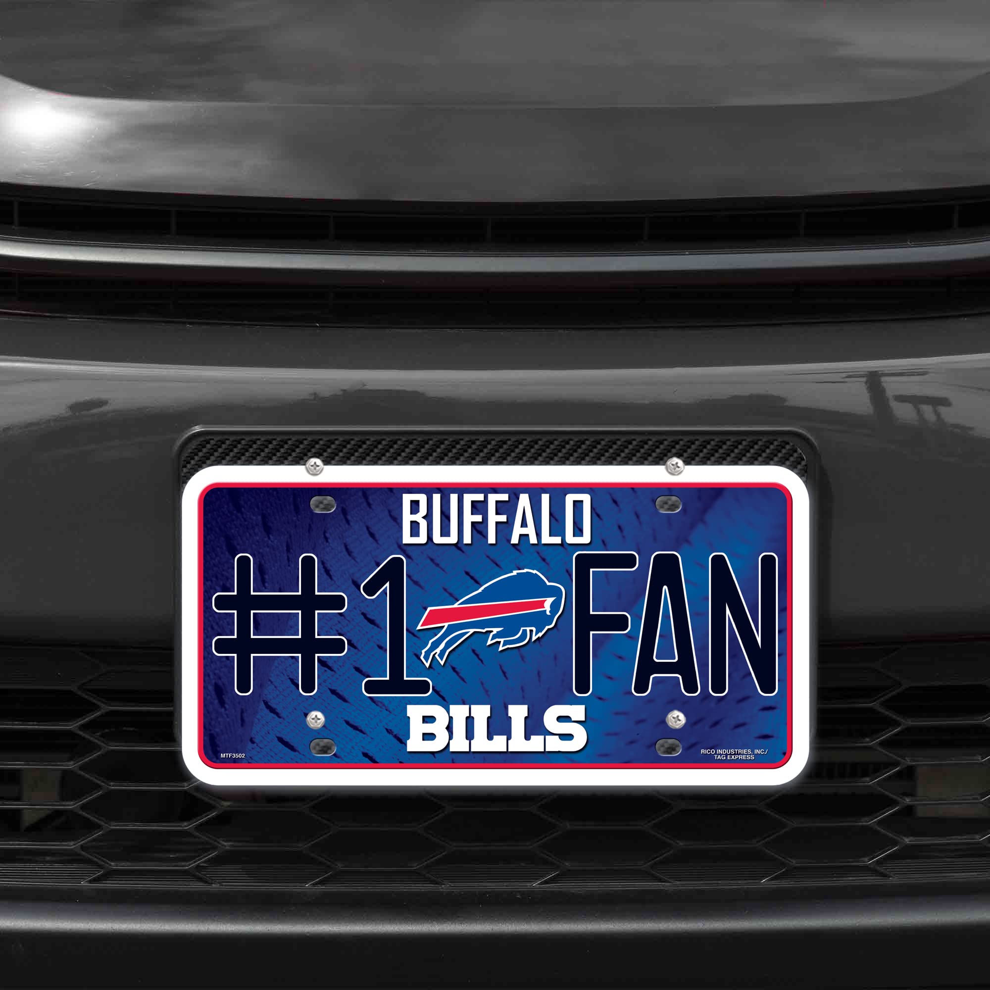 Rico Industries NFL Buffalo Bills Metal License Plate Tag , 6 x 11.5
