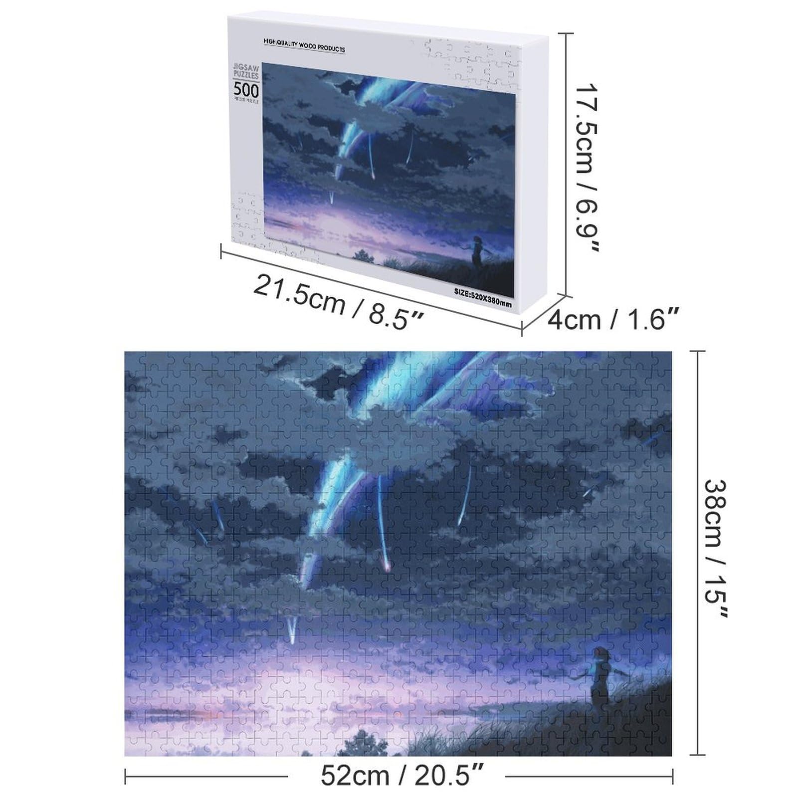 Amazon.co.jp: 流星 紫の空 雲 レイク アニメ ジグソーパズル