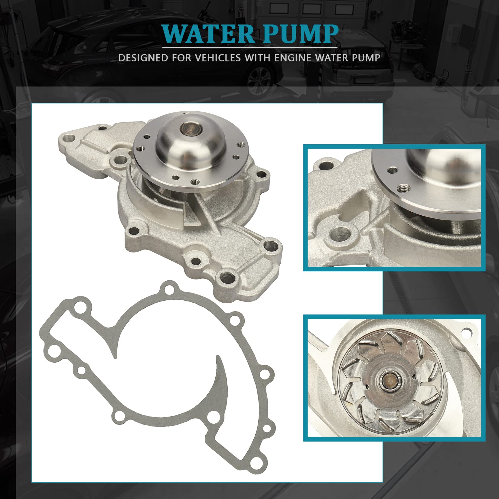 Amazon.com: IRONTEK 12482903 Engine Water Pump Kit with Gasket Fit 
