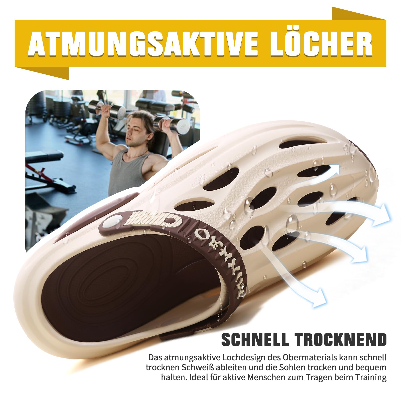 Platform Zoccoli Sanitari Uomo, Estive Tendenza Ciabatte Confortevole Sabot, Casual Scarpe Sanitarie Antiscivolo Calzature Infermieriadatto per Doccia Ospedale Lavoro