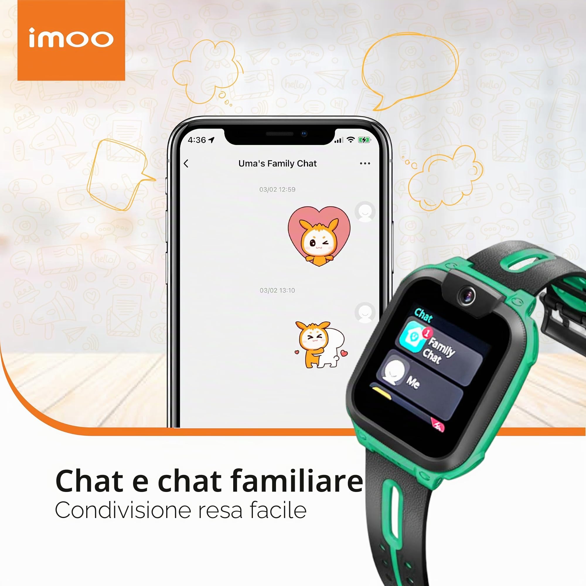 imoo Z1 smartwatch per bambini, smartwatch, smartwatch per bambini, telefono con video e telefonata bidirezionale, orologio GPS per bambini con localizzazione in tempo reale e resistenza all'acqua di