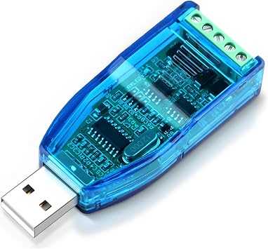 USB to RS485 RS422 Converter Adapter with TVS Protection, CH341 Chip for Modbus Communication, Support Windows11/10/8/7/XP, Linux, Mac OS USB to RS485/422