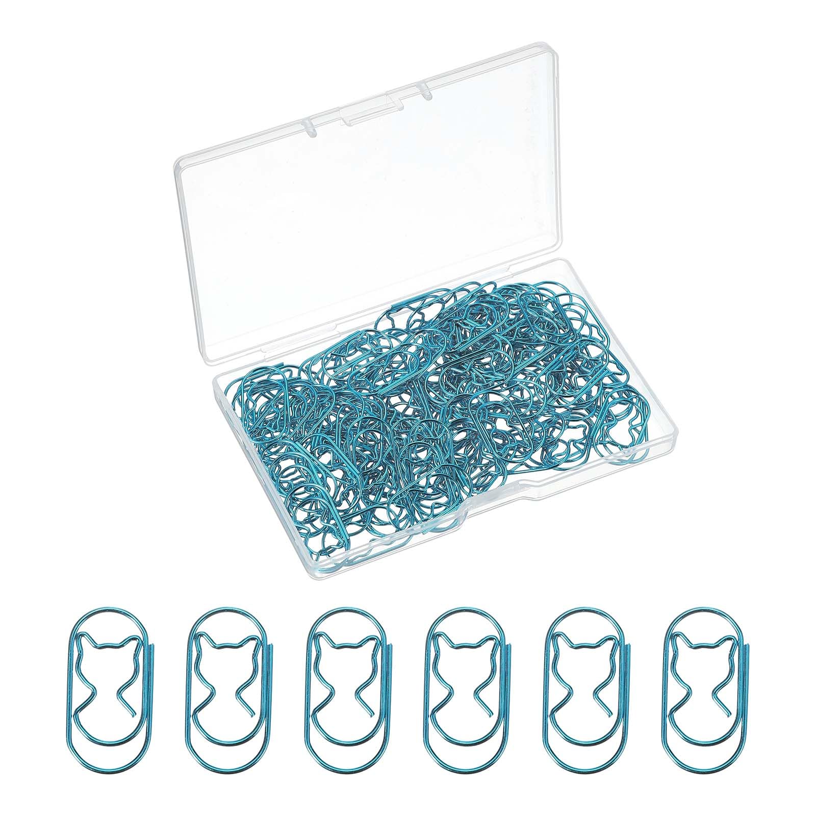 PATIKIL 100pcs Paper Clip, Cat Shape Paper Clip Small Cute Rust-Proof Metal Strong Durable Bulk for Office Home Rust-Proof Metal Strong Durable Bulk