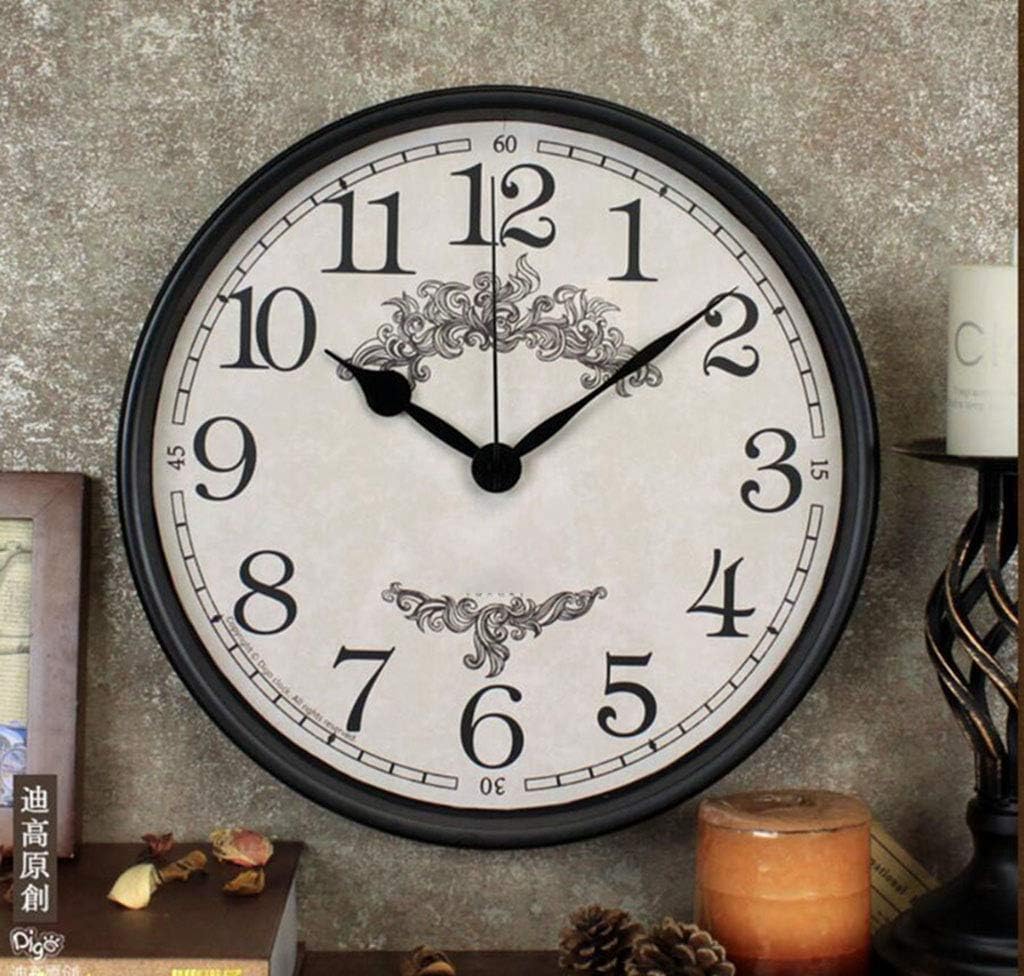 Wall Clock, Outdoor Wall Clock,Roman Numerals Large Metal Wall Clock Oversized Retro Wall Clock Garden Ornaments for Garden/Patio/Yard/Home