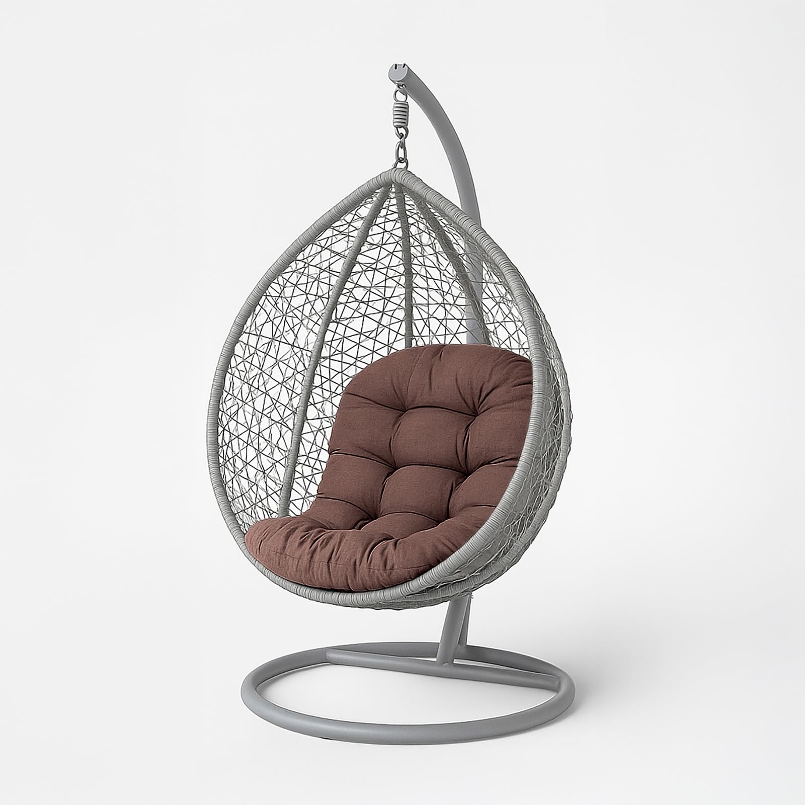 Homescapes Unisex Brown Luxury Egg Chair Cushion, Hanging Basket Swing Chair Cushion In