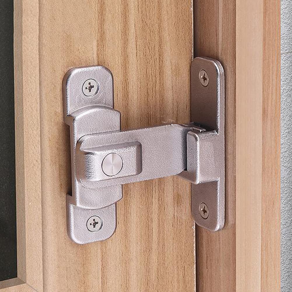 NVSFZGIYG Lock Latch,Sliding Bolt,Door Bolts,Barn 90 Degree Flip,Right Angle Bent Buckle,Stainless Steel