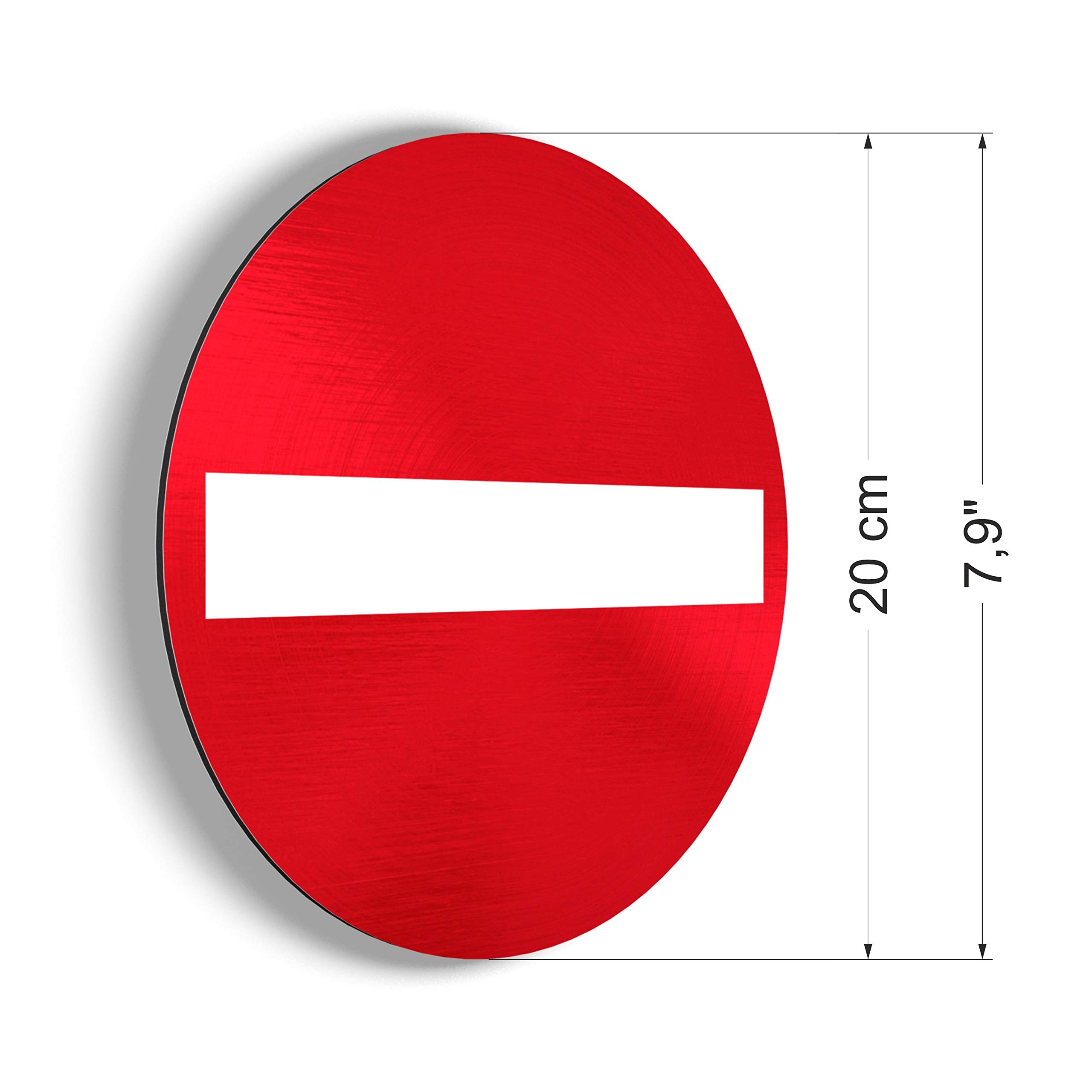 Panneau rigide Sens interdit - Accès interdit - Propriété privée - Lot de 3 - Application sur poteau, mur, porte de garage - Ultra résistant - Aluminium (pas PVC) - 20 cm
