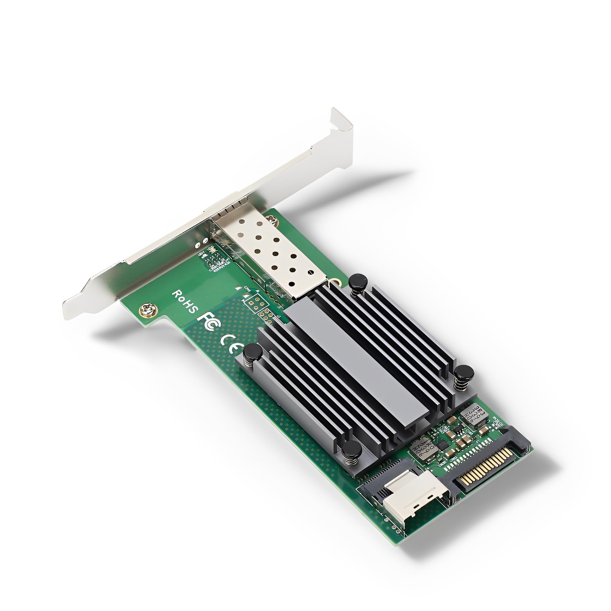 LICAEVEY Carte NIC 10GBE M.2 Ethernet avec Port SFP +, Contrôleur 82599en, Carte Réseau du Serveur Industriel pour Wins/Linux/VMware/Freebsd