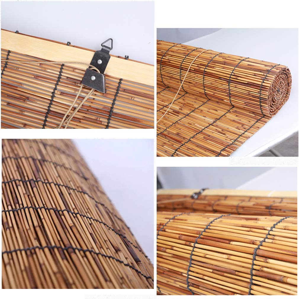 Natuurlijk Rieten Gordijn Lifting Strojaloezieën Verduisterings Jaloezieën Bamboe-rolgordijn Natuurlijke Houtkleur Voor Pergola Paviljoen, Veranda's Patio Tuinen Aanpasbare Gordijnen(120x230cm Natuurlijk Rieten Gordijn Lifting Strojaloezieën Verduisterings Jaloezieën Bamboe-rolgordijn Natuurlijke Houtkleur Voor Pergola Paviljoen, Veranda's Patio Tuinen Aanpasbare Gordijnen(120x230cm