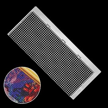 Dplolng Diamond Art Ruler Rhinestone Painting Ruler Diamond Art Guide Rulers Stainless Steel Diamonds Pasted Drawing Rulers with 1020 Blank Grid Circular Grid Dot Diamonds Alignment Arts Tool