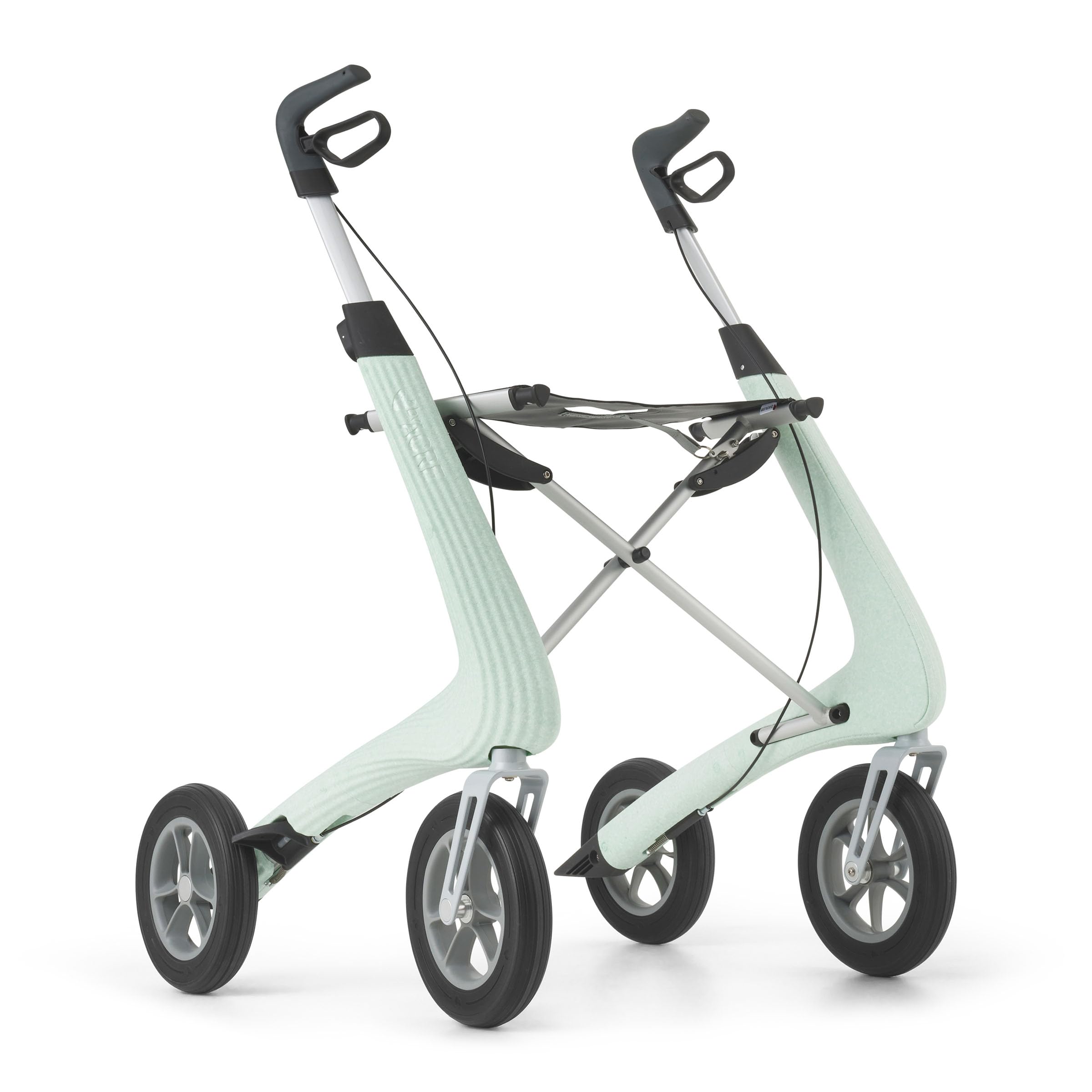 byACRE Nordic Pioneer - Andador de aluminio versátil y ligero - Solo 5,9 kg / para interior y exterior / Fácil de plegar con asiento integrado (Verde Glaciar)