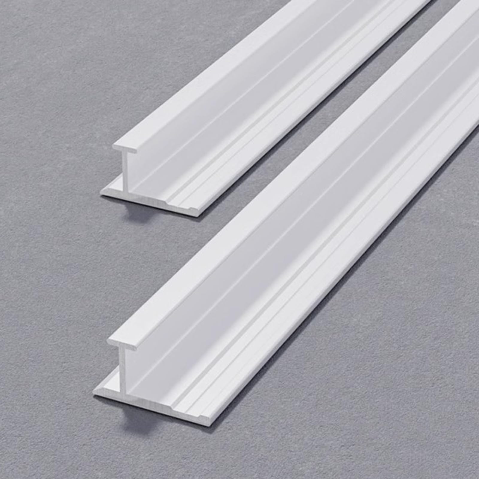 Tira Decorativa De La Aleación De Aluminio, Tira De Recepción Del Panel De Pared De Los 90cm 3 Pedazos Tira Decorativa Integrada Del Metal De La Chapa De Madera Del Panel De Pared(Porcelain White,9.5m