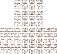 Vista 1 de Operitacx 3 Unidades Elegante Libro Forma Clips Memo Abrazaderas Suministros de Oficina Carpeta Clips Libro de Papel 20 unids*3