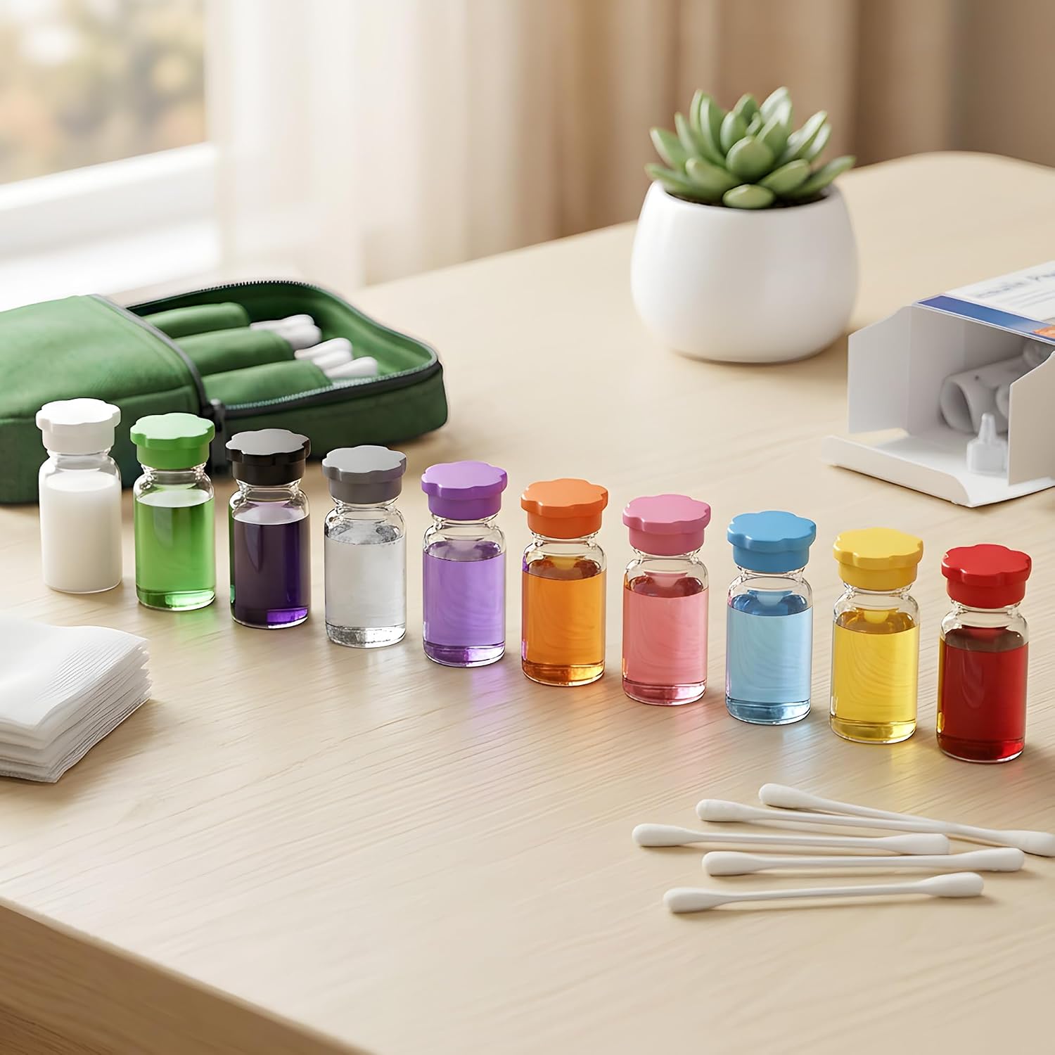 12 Pack Reusable Glass Bottle Protection Caps (12, 3ml)