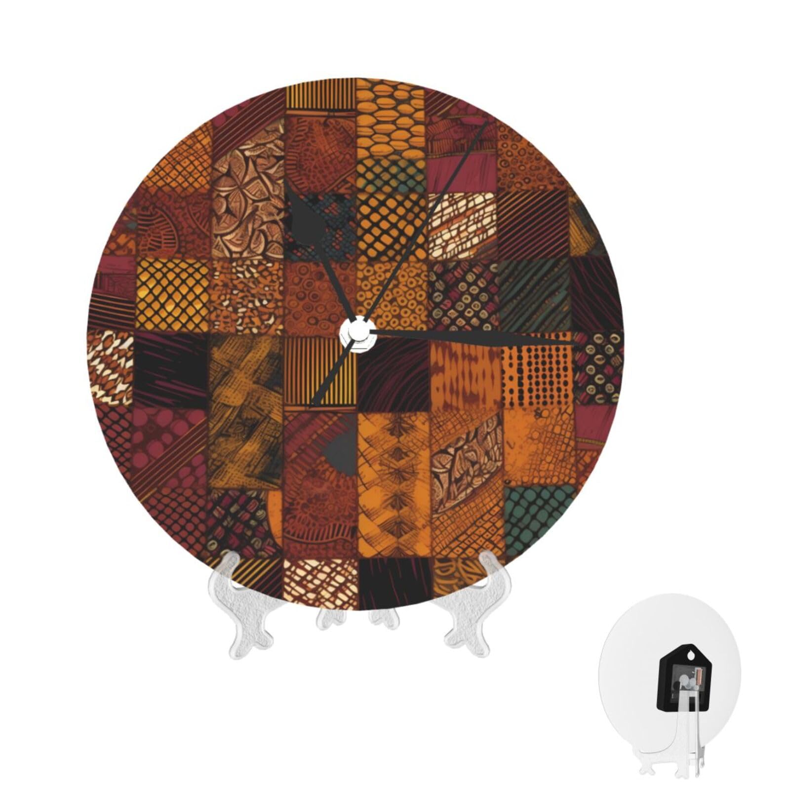 Horloge de cuisine patchwork de style africain pour décorer votre intérieur avec calme