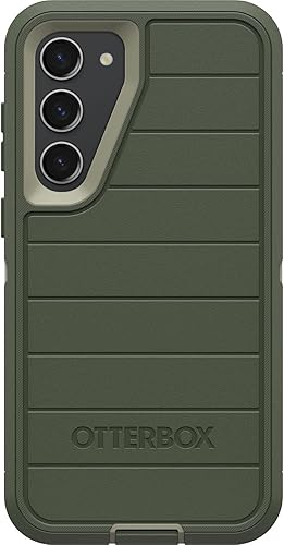 OtterBox Funda para Galaxy S23+ (solamente) - Serie Defender - Liquen The Trek (verde), resistente y duradera - con protección de puerto - solo