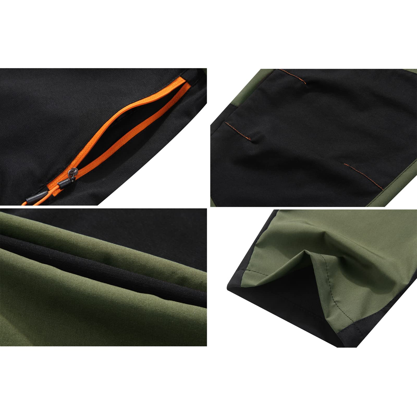 Mire Hombre Pantalones de Senderismo Secado Rápido Impermeable Escalada Montaña Transpirable Pantalones(Size:L,Color:Azul)