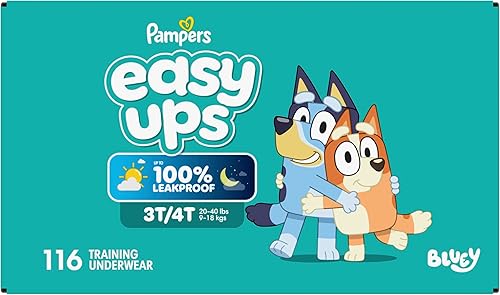 Miniatura 15 de Pampers Easy Ups Bluey - Pantalones de entrenamiento para niños y niñas, talla 3T-4T, 116 unidades, ropa interior infantil (el embalaje puede variar)