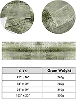 Vista 6 de Camino de cama para cama tamaño California King, manta verde salvia para pie de cama, pintura al óleo geométrica moderna de arte abstracto, funda