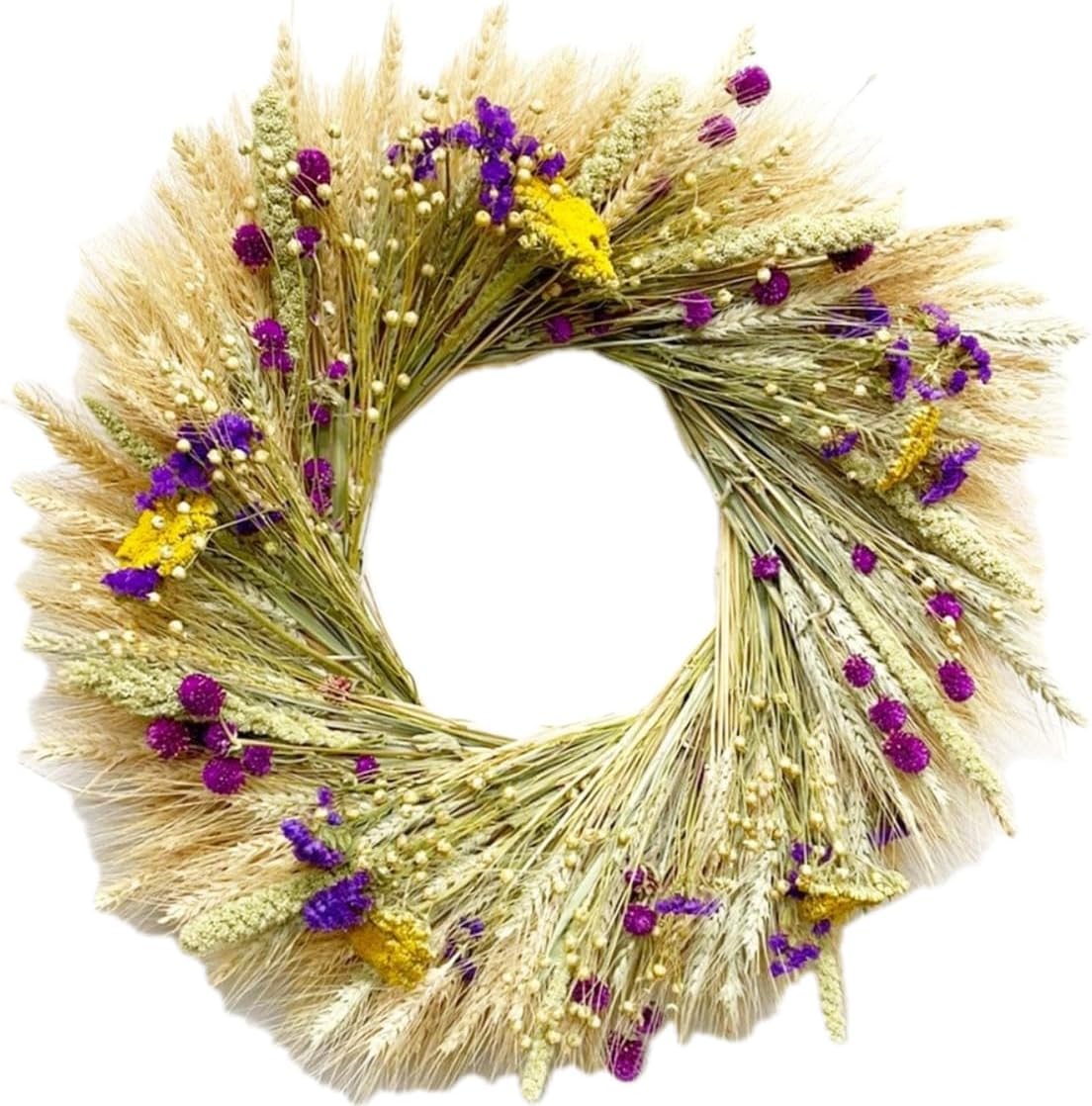 VanCortlandt Farms Natural Dried Flower Handmade Sundance Garden Wreath