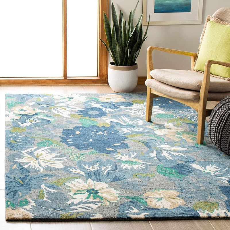 Carpet for Living Room 6x8 feet Thick Carpet Handmade New Zeland Wool Anti-Skid Rectangular Carpet & Rugs for Bedroom & Hall-image-1