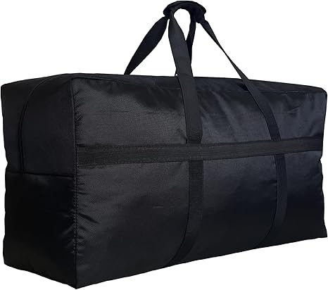 Extra Large Storage Duffle Bag for Travel, Big Foldable XL Duffle Bag for Traveling - Black